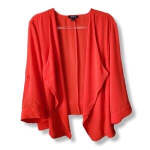 Women Torrid Coral Red Bolero Shrug Cardigan 4X Career Cocktail Casual Bold